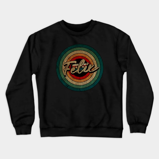 Felix  -  Vintage Circle kaset Crewneck Sweatshirt by WongKere Store